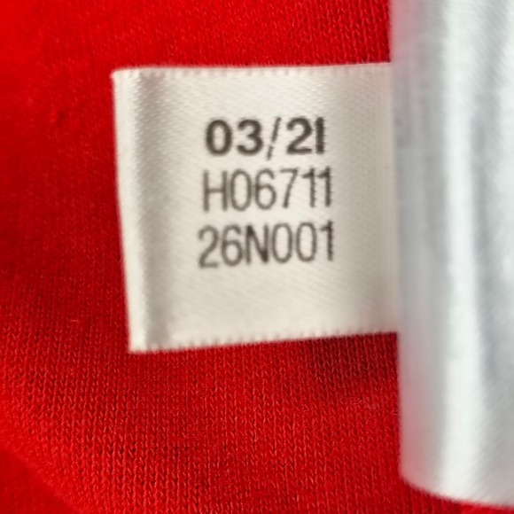 Adidas Track Jacket Red White 3 Stripes Full Zip Athletic Mens Adult Small 39" - Picture 8 of 11